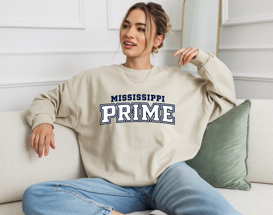 Gildan Sand Mississippi Prime Sweatshirt