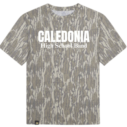 Mossy Oak Caledonia High School Band T-Shirt (White Print)