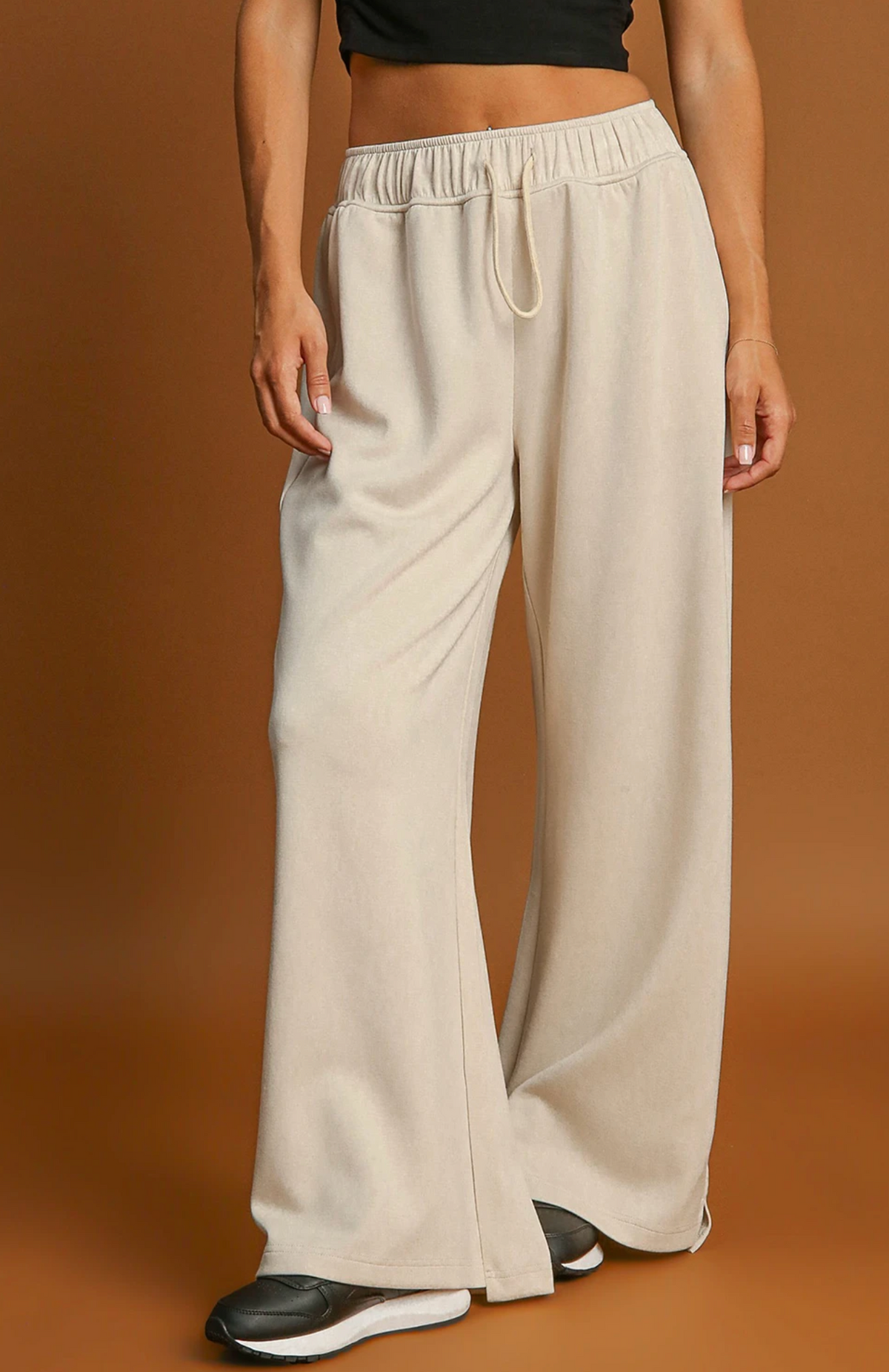 Apricot Elastic Wide Leg Pant