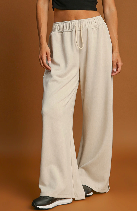 Apricot Elastic Wide Leg Pant