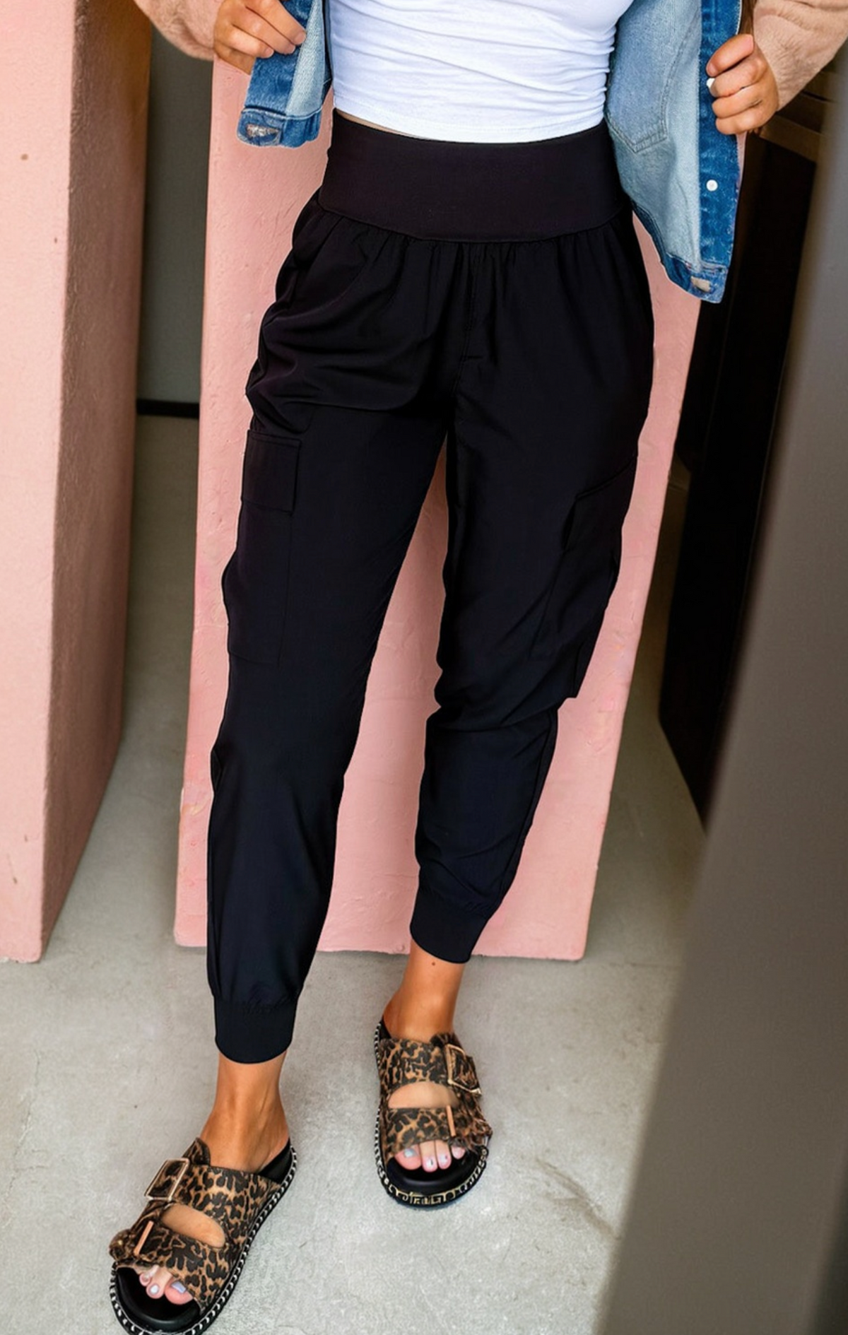 Black HW Pocket Cargo Joggers