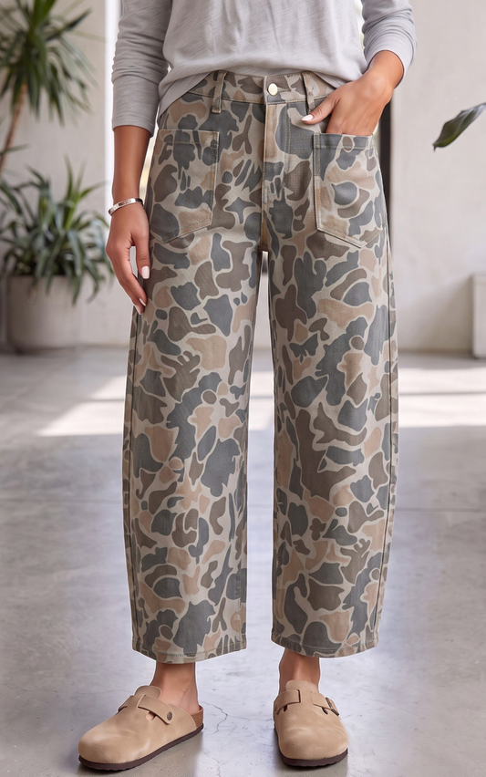 Multicolour Camo Shift Ankle Jeans
