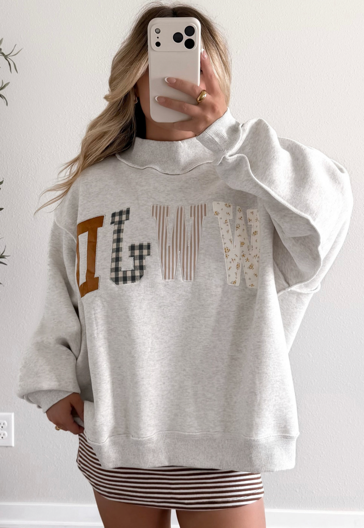 Gray WWJD Mock Neck Sweatshirt