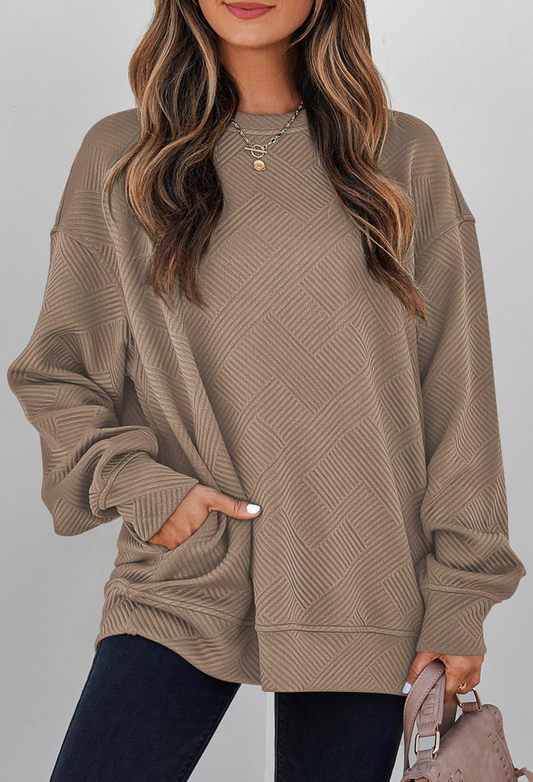 Parchment Textured Sweatshirt