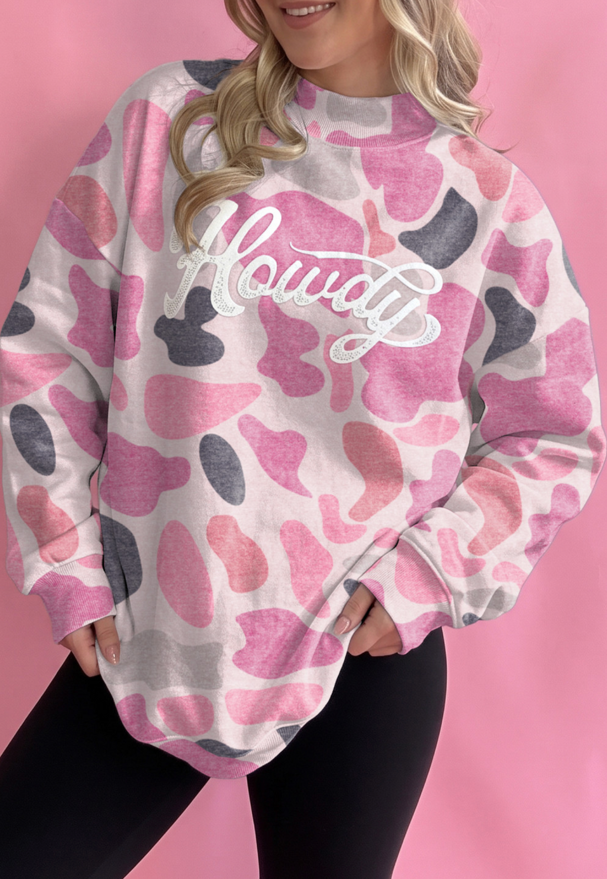 Pink Camo Howdy Sweatshirt