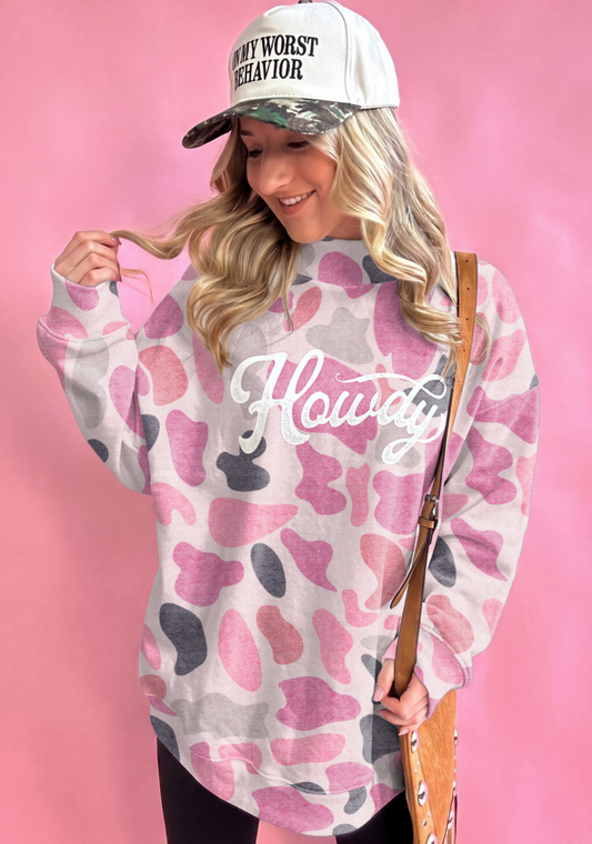 Pink Camo Howdy Sweatshirt