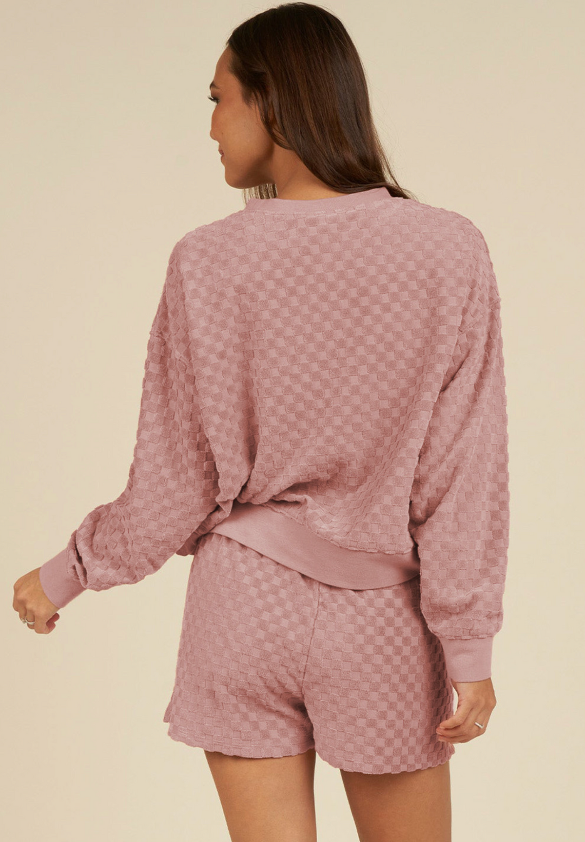 Blossom Checkered LS/Short Set