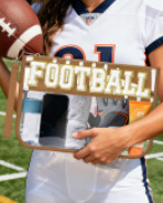 FOOTBALL Patch Clear Cosmetic Bag
