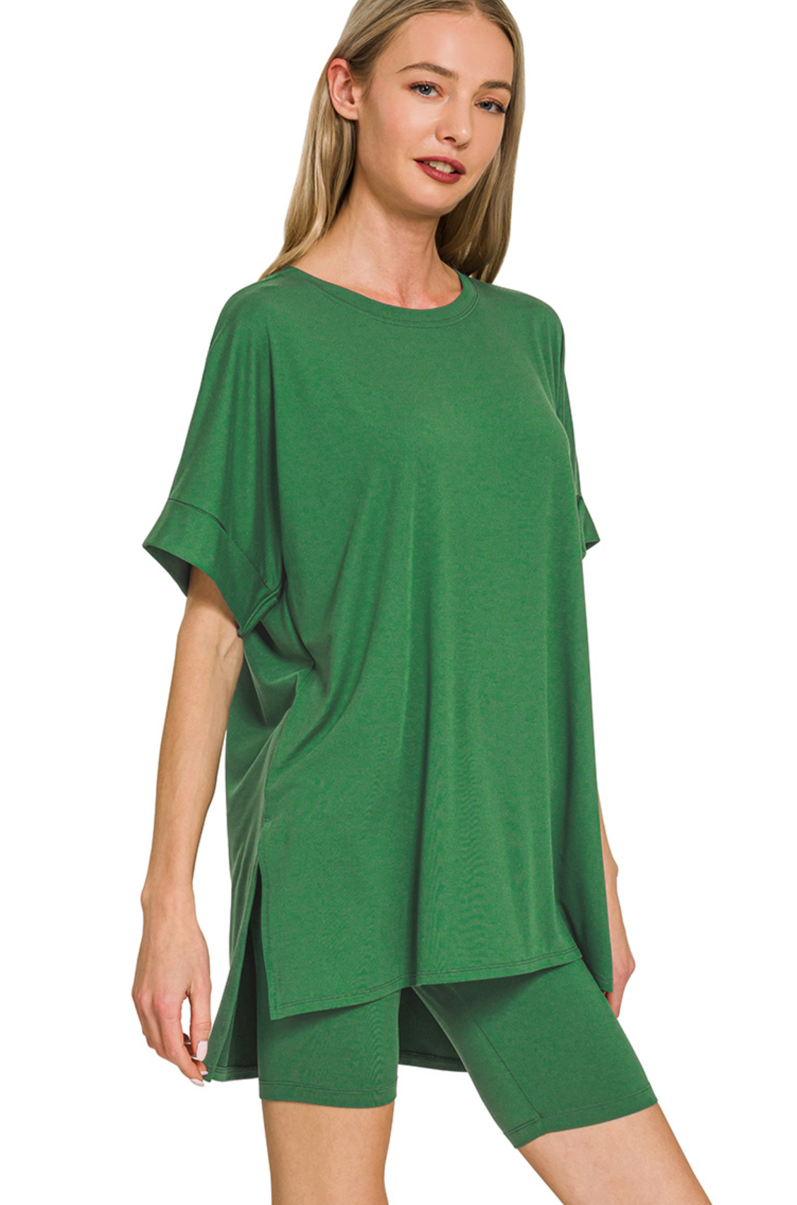 Scoop Neck/Biker Short Set