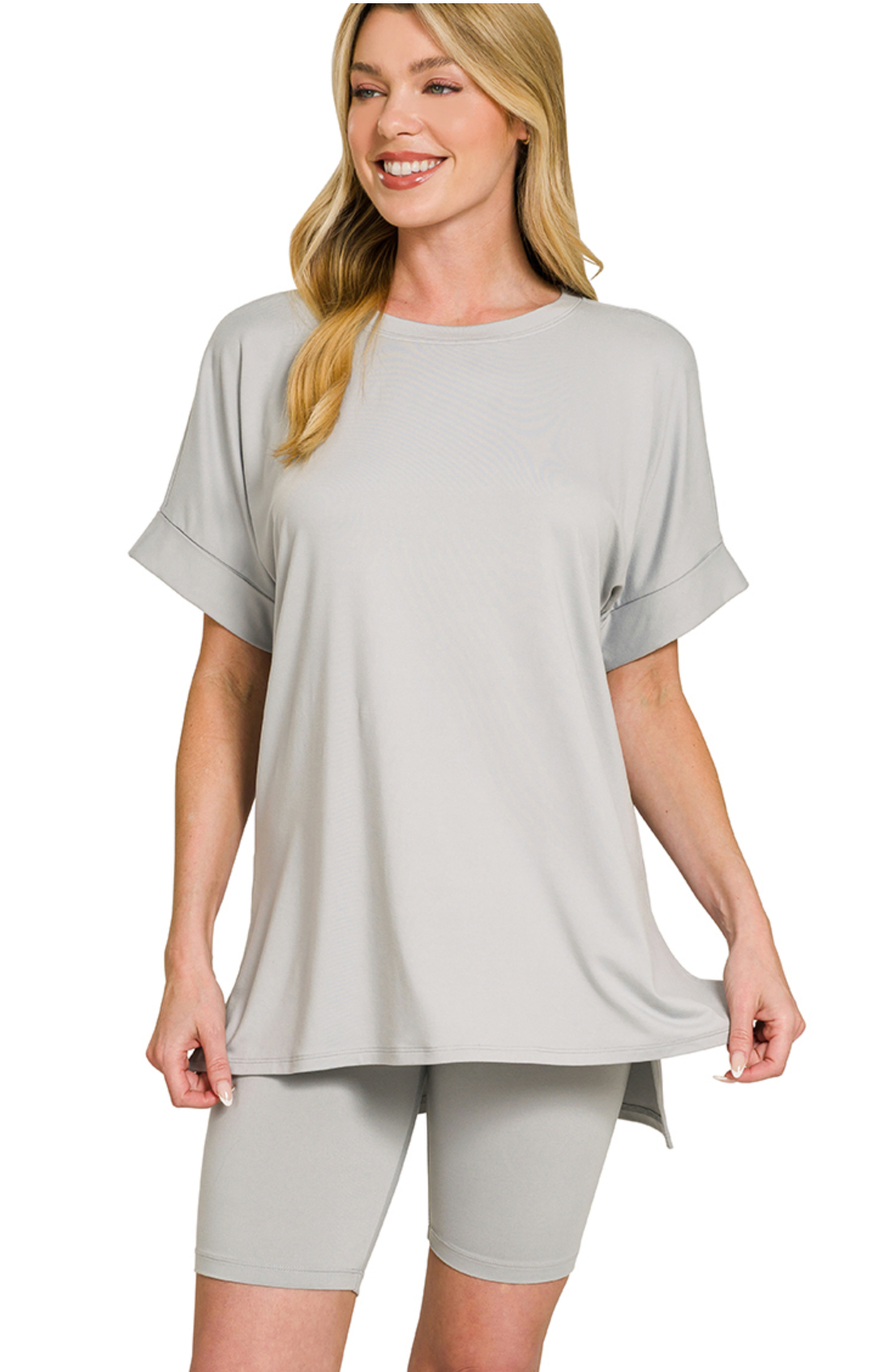 Scoop Neck/Biker Short Set