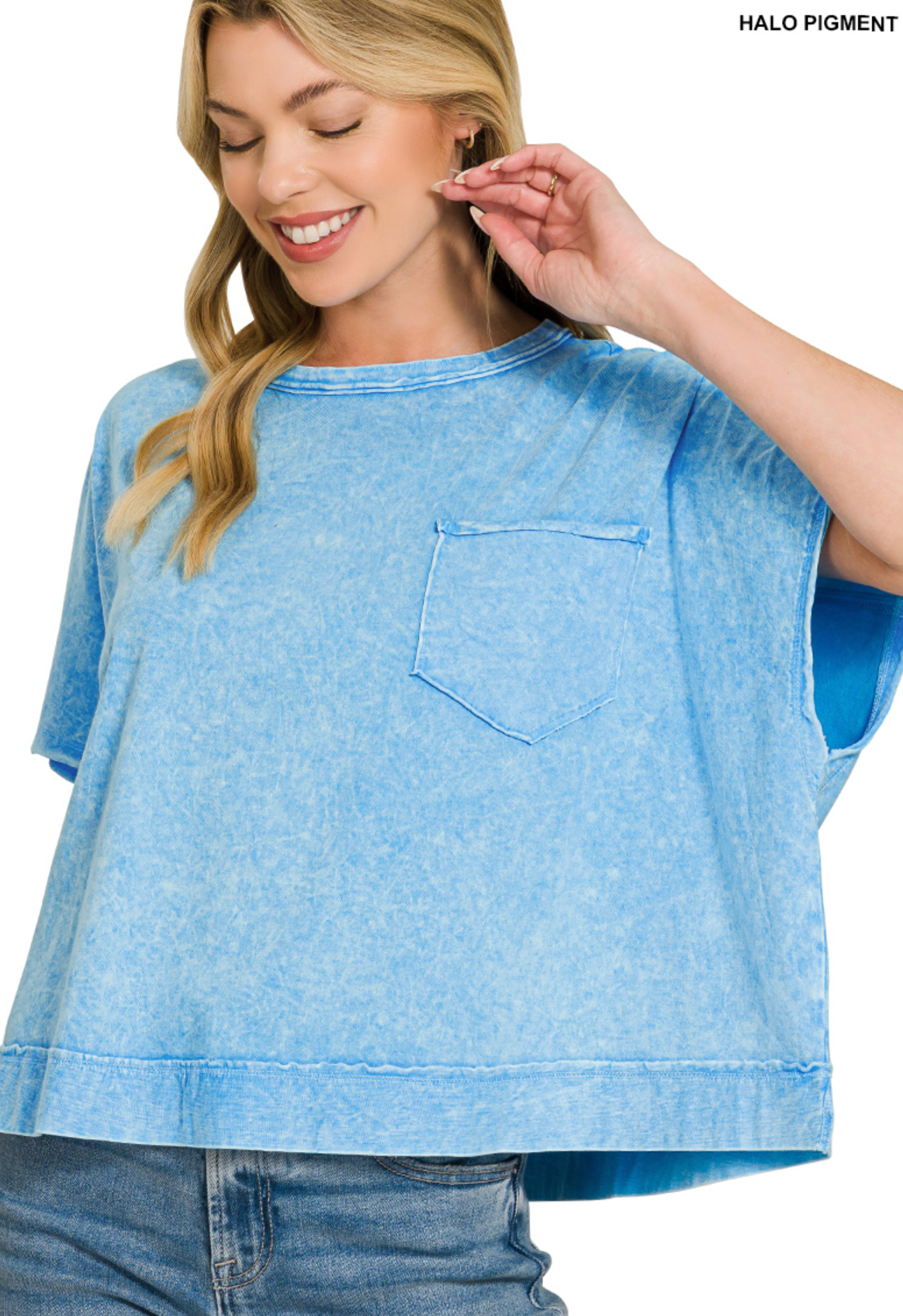 Snow Washed Oversized Top