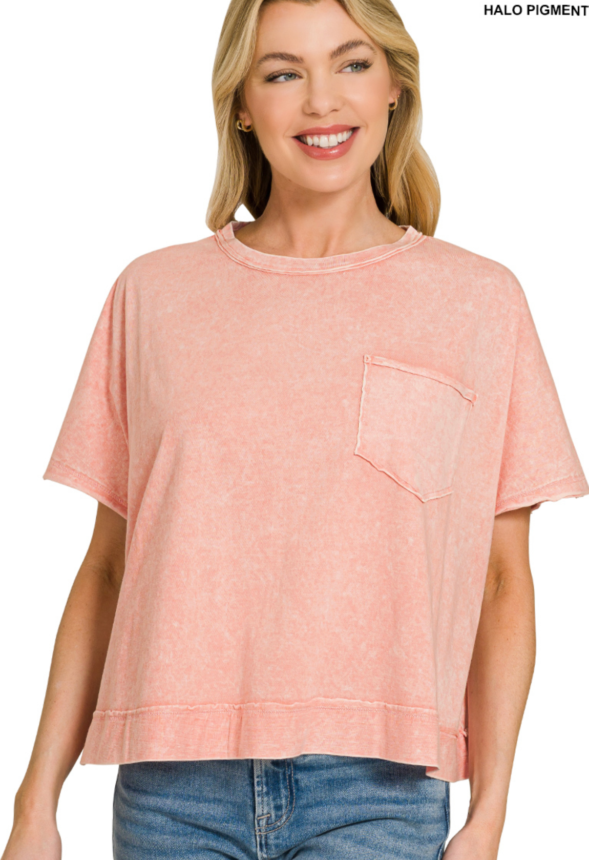 Snow Washed Oversized Top