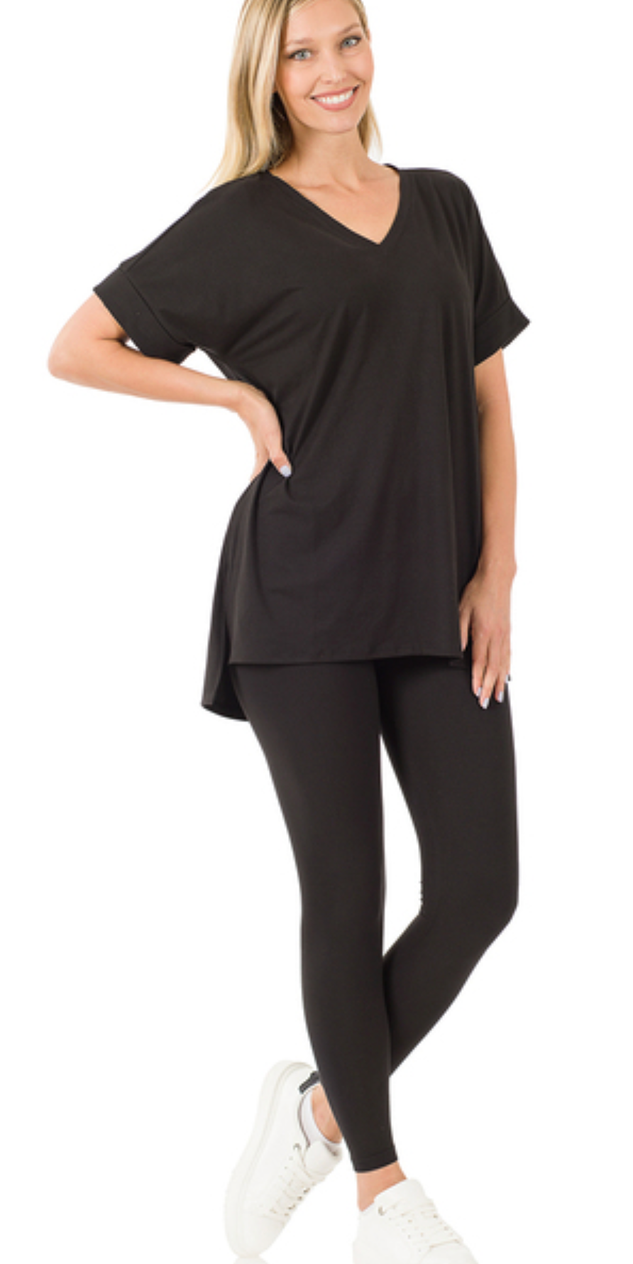 Leggings/VNeck Shirt Sets