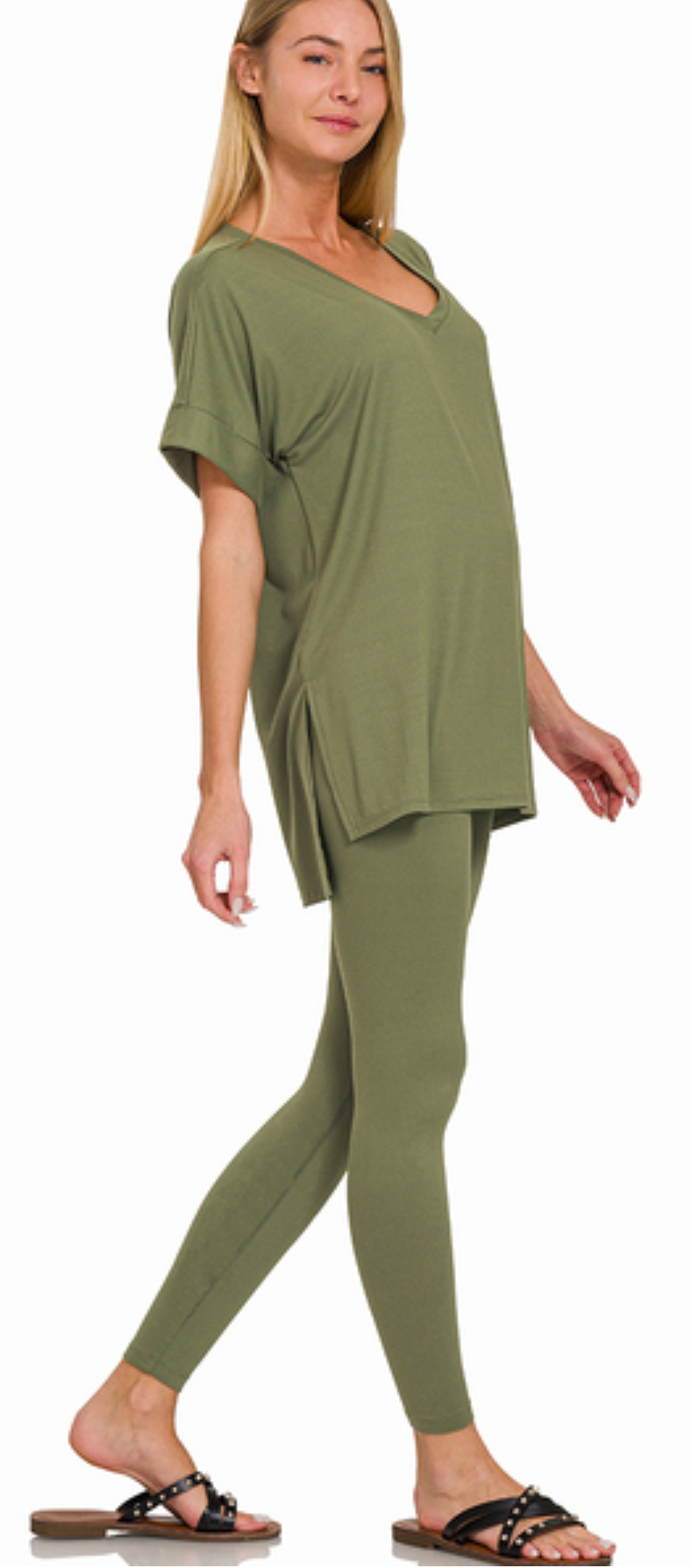 Leggings/VNeck Shirt Sets