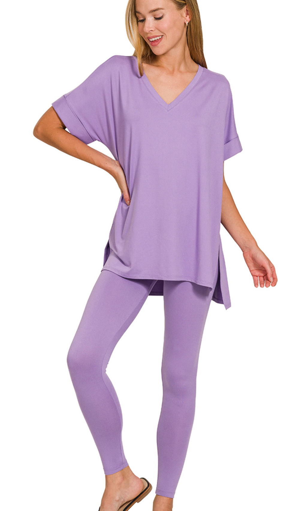 Leggings/VNeck Shirt Sets