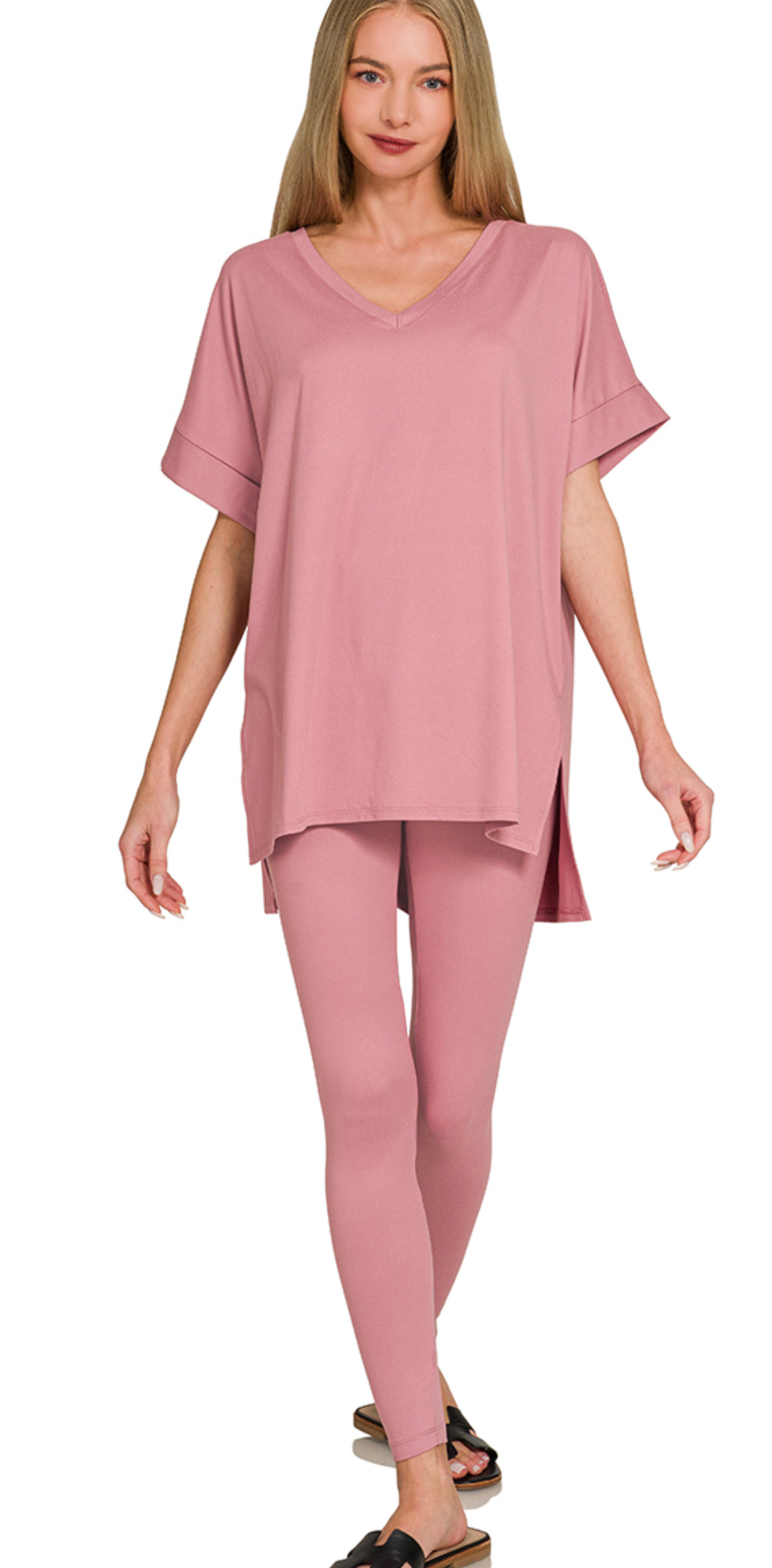 Leggings/VNeck Shirt Sets