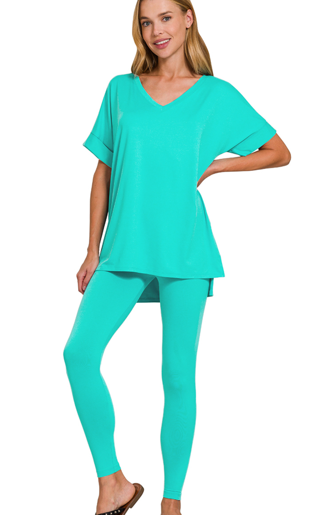 Leggings/VNeck Shirt Sets