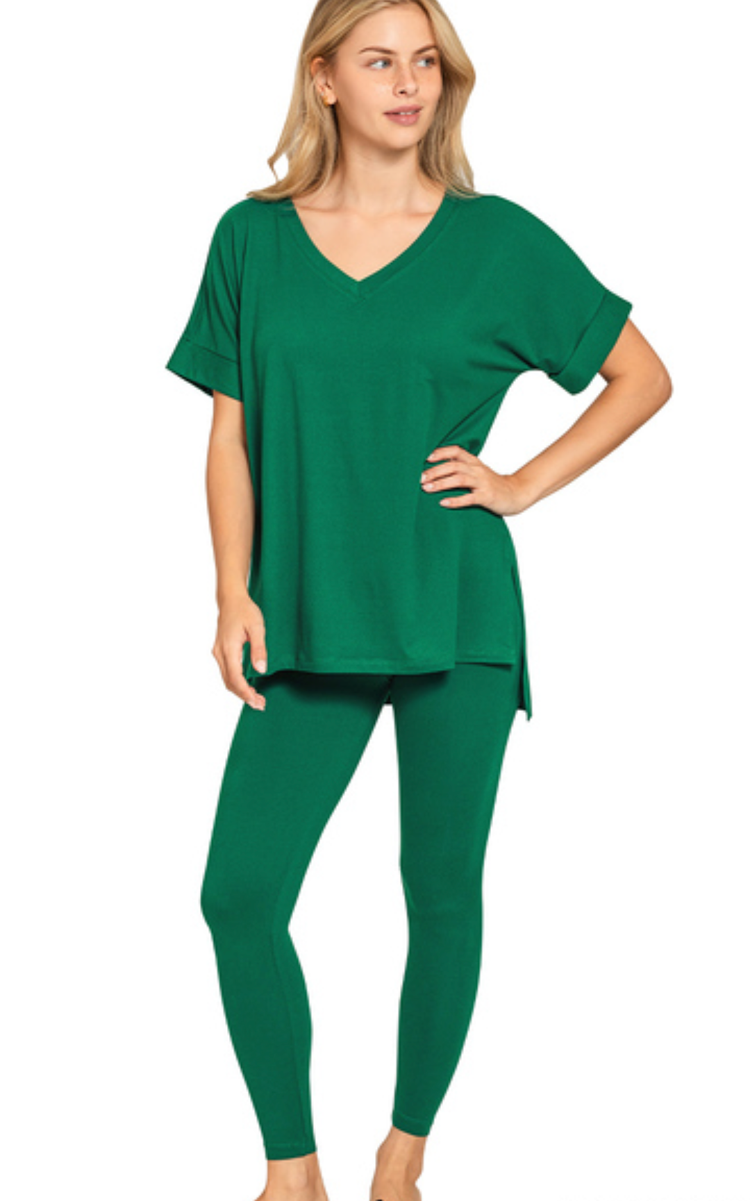 Leggings/VNeck Shirt Sets