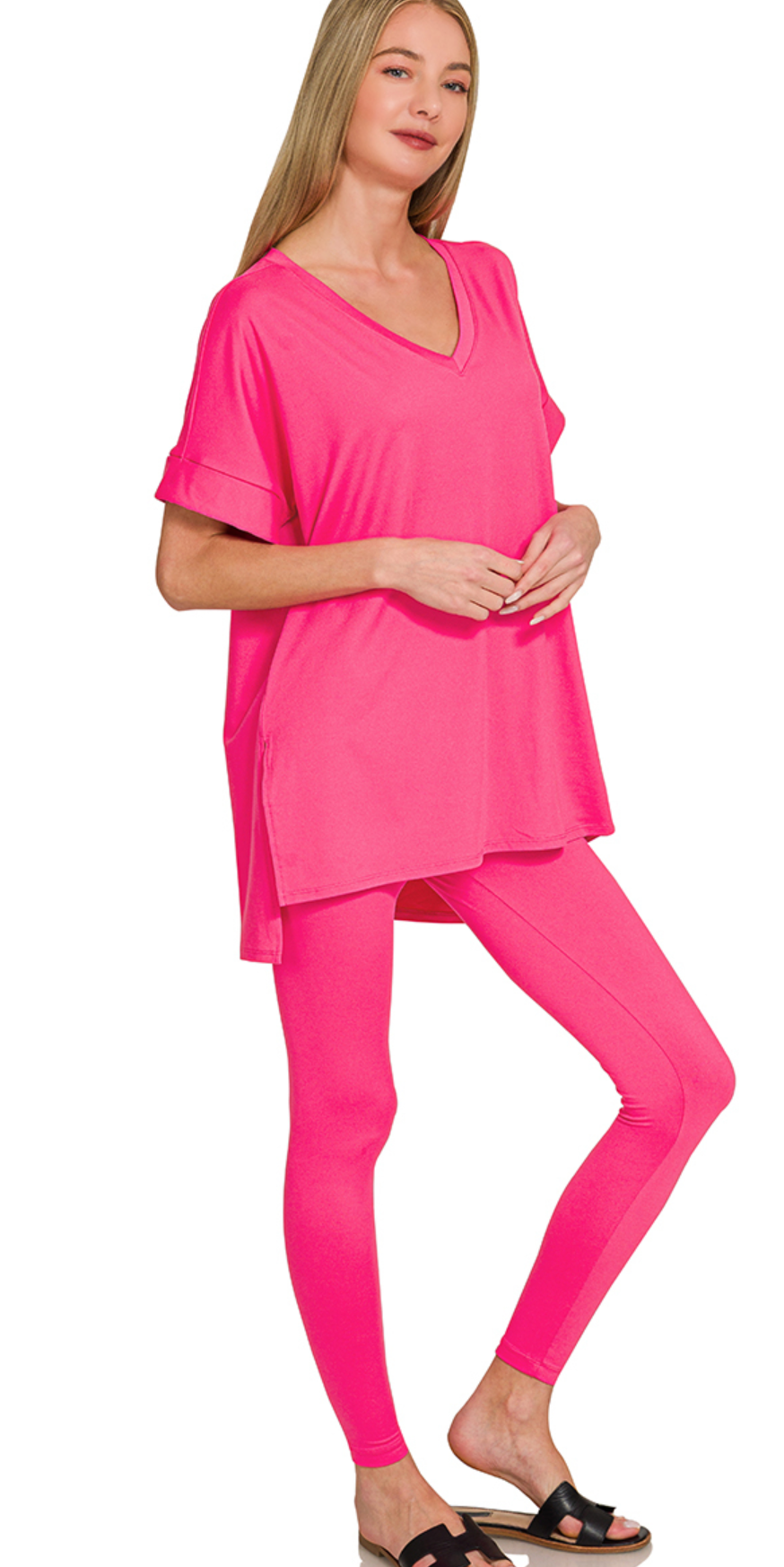 Leggings/VNeck Shirt Sets