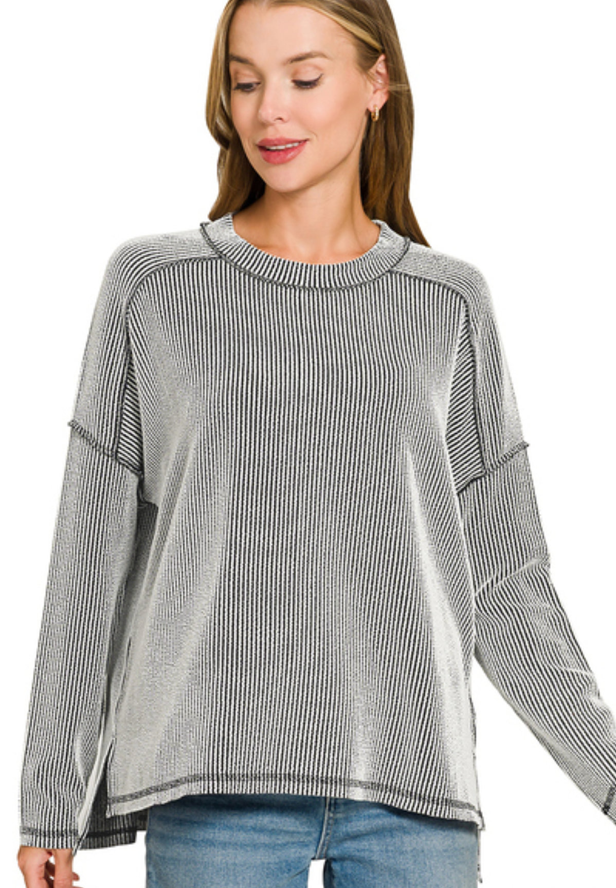 Raised Rib LS Top