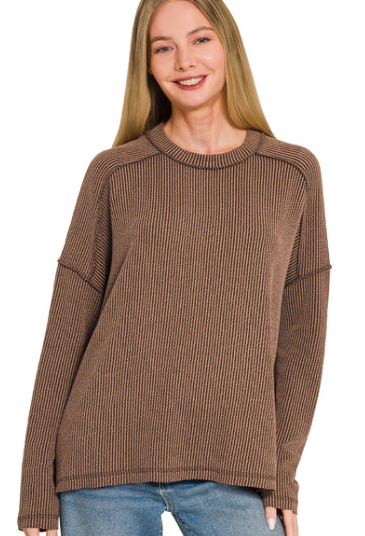 Raised Rib LS Top