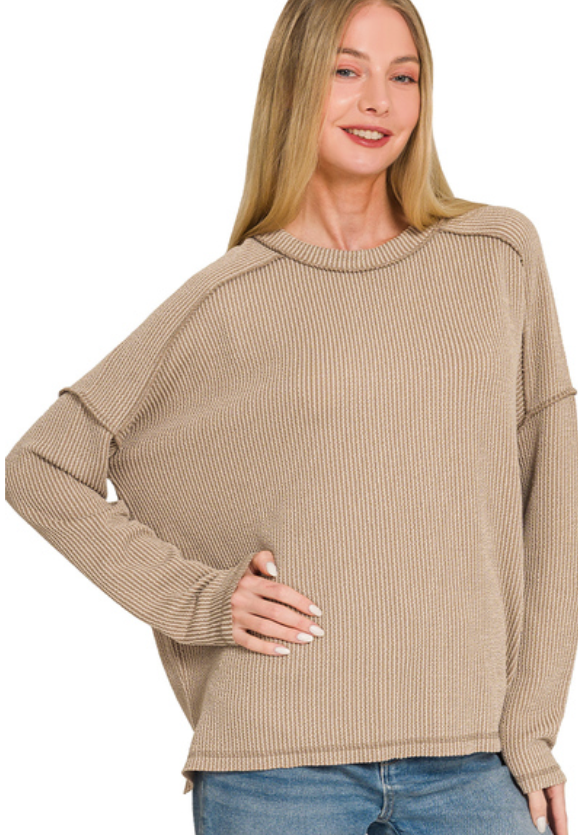 Raised Rib LS Top