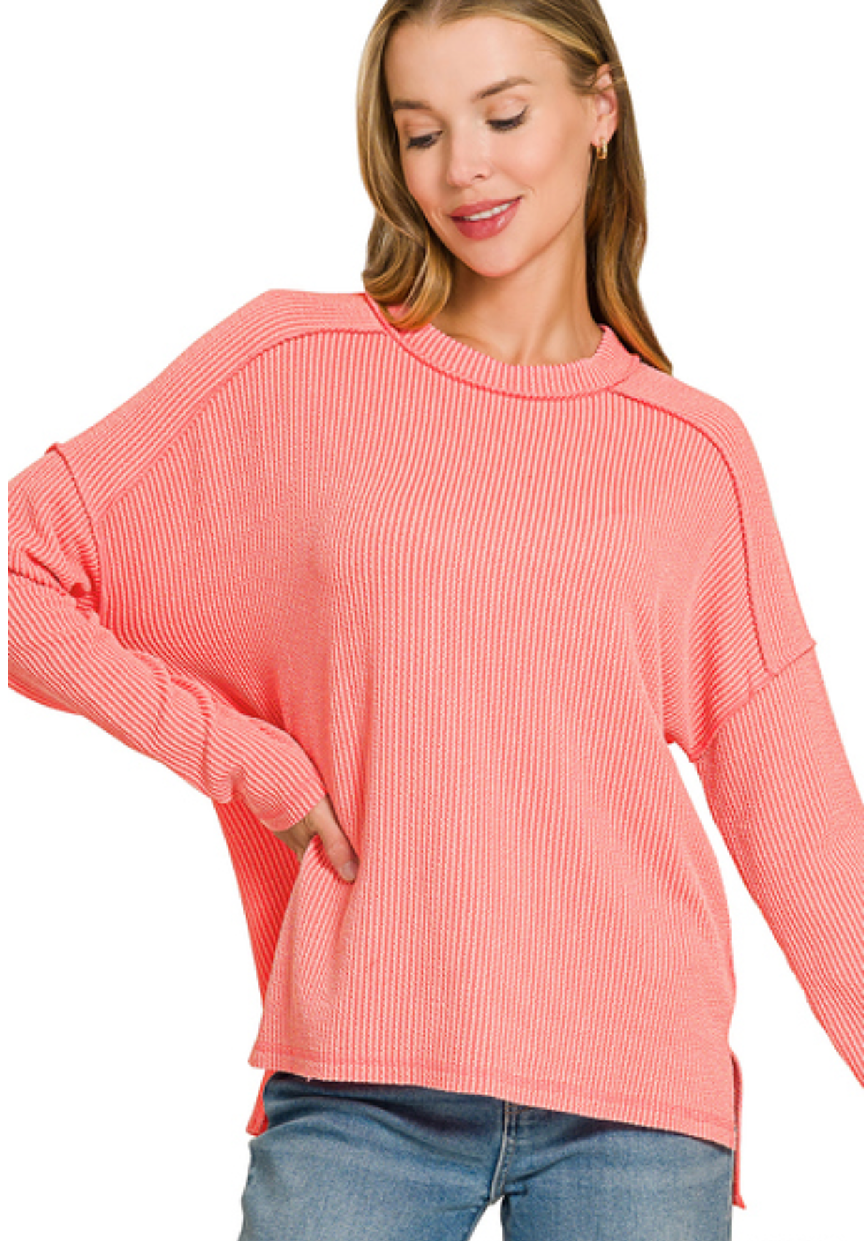 Raised Rib LS Top