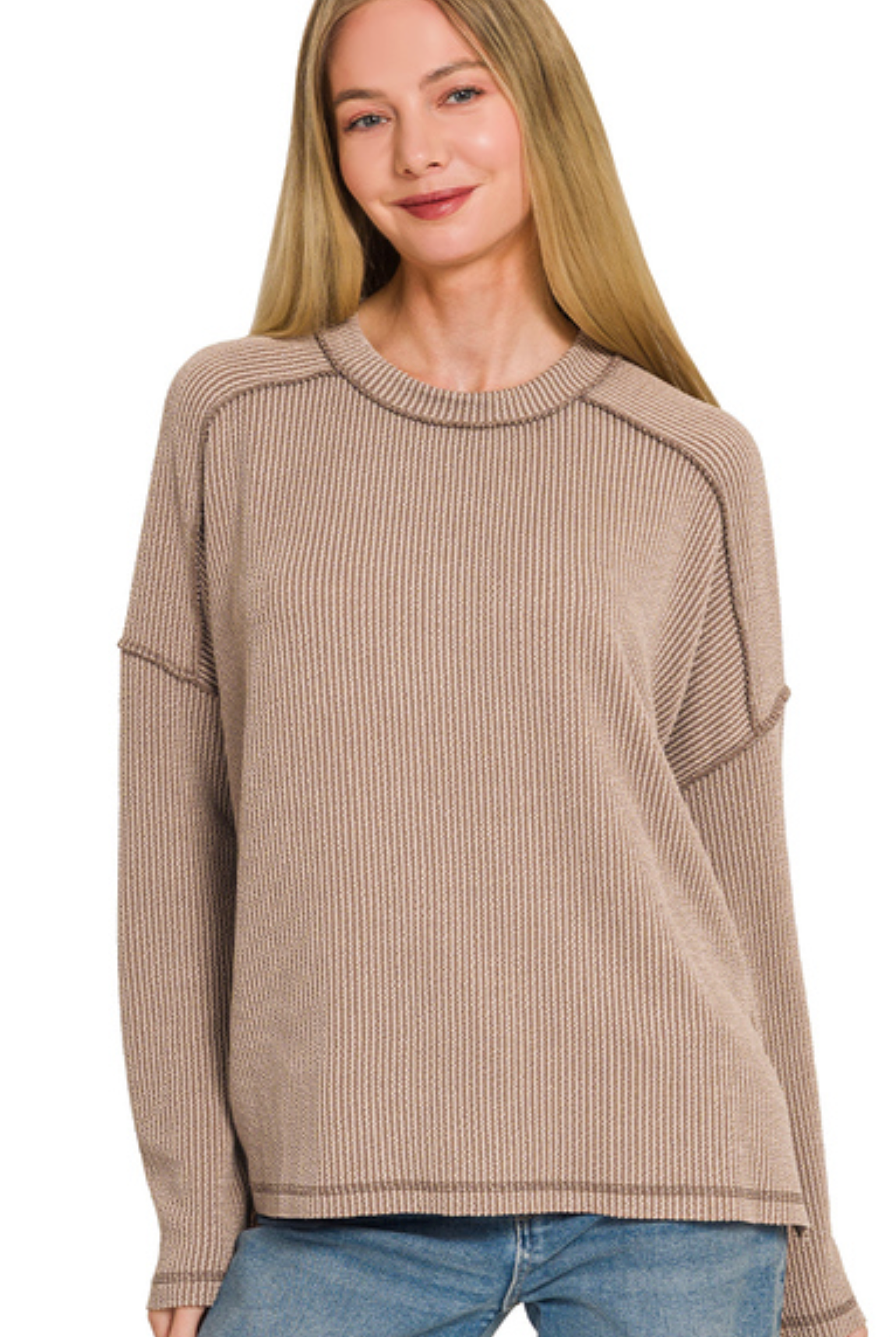 Raised Rib LS Top
