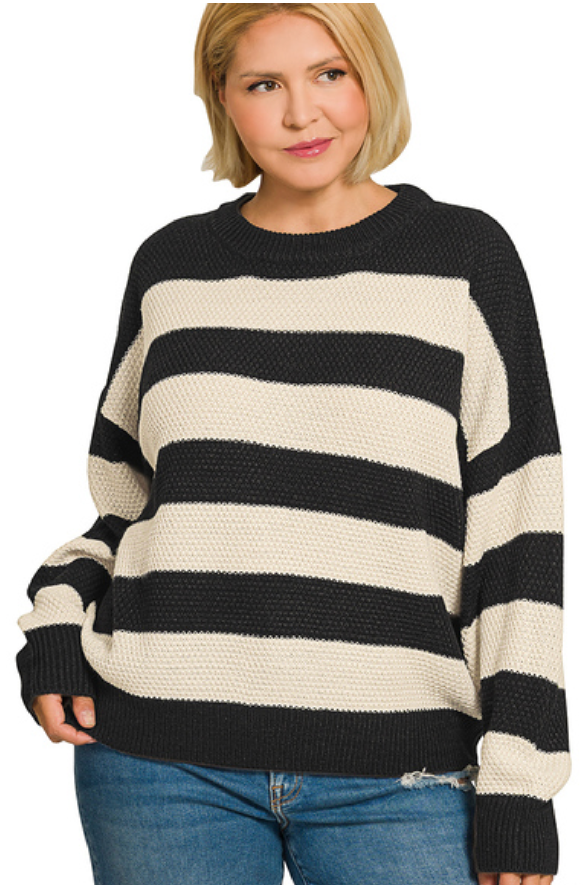 PLUS Striped Sweater