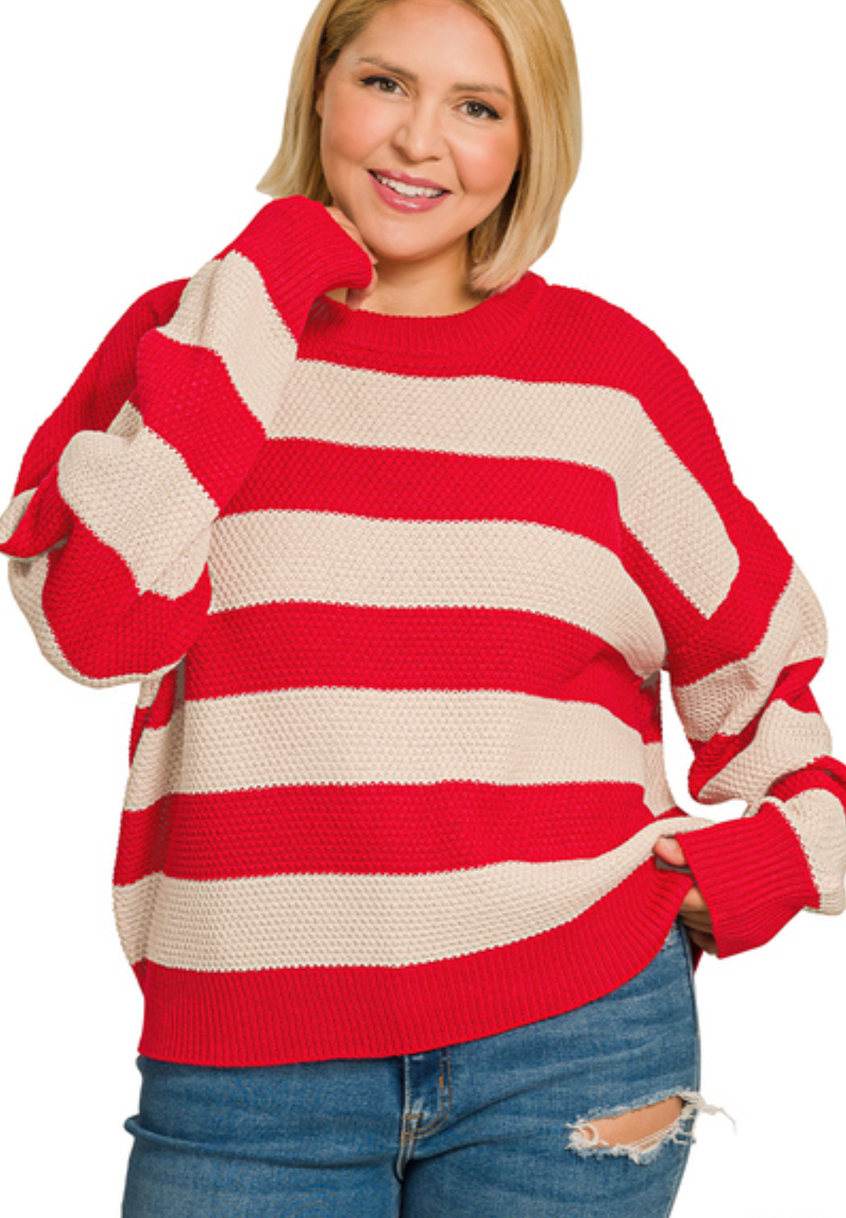 PLUS Striped Sweater