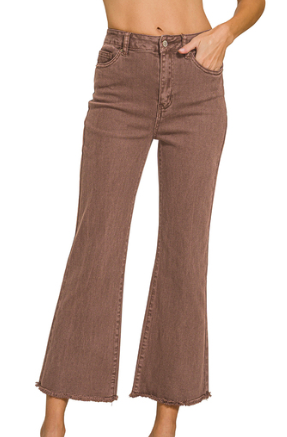 Acid Washed Bootcut Jeans