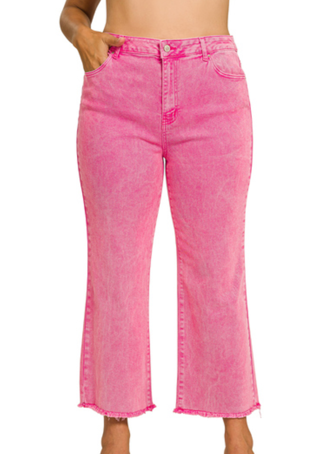 PLUS Acid Wash Bootcut Jeans