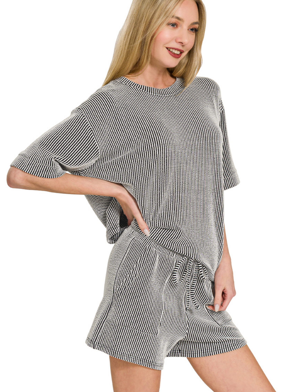 Raised Rib Shirt/Short Set