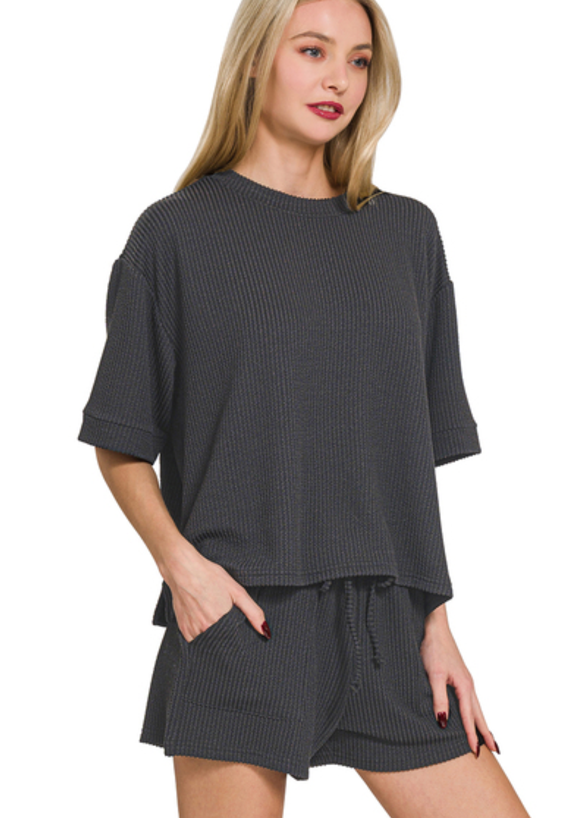Raised Rib Shirt/Short Set