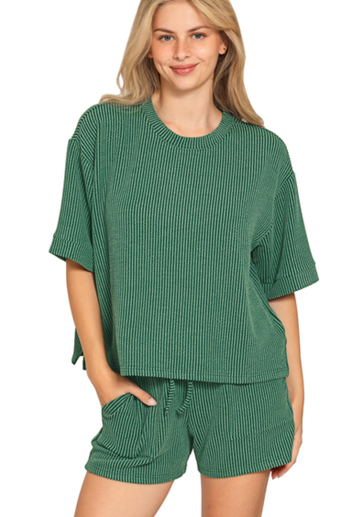 Raised Rib Shirt/Short Set