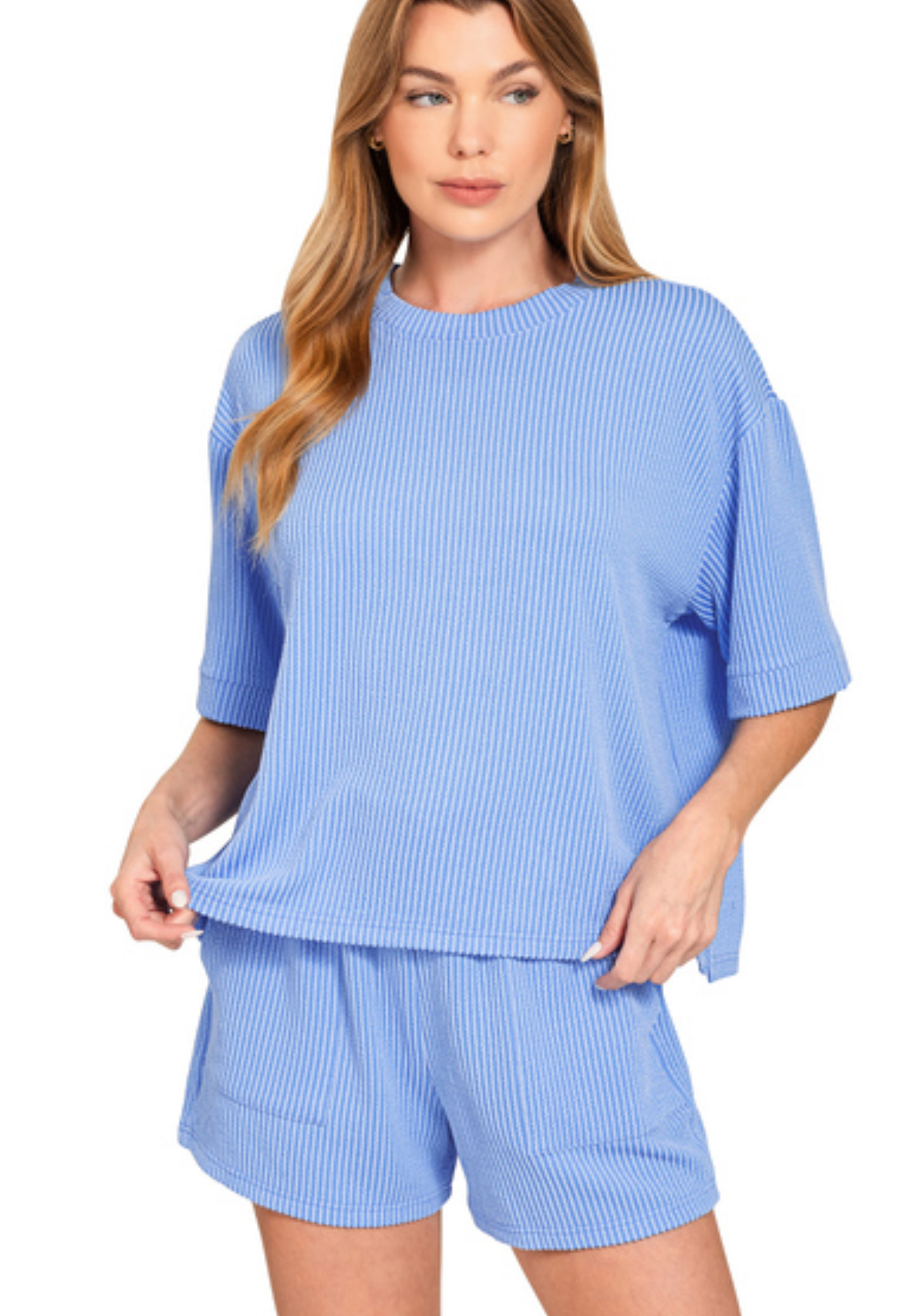 Raised Rib Shirt/Short Set