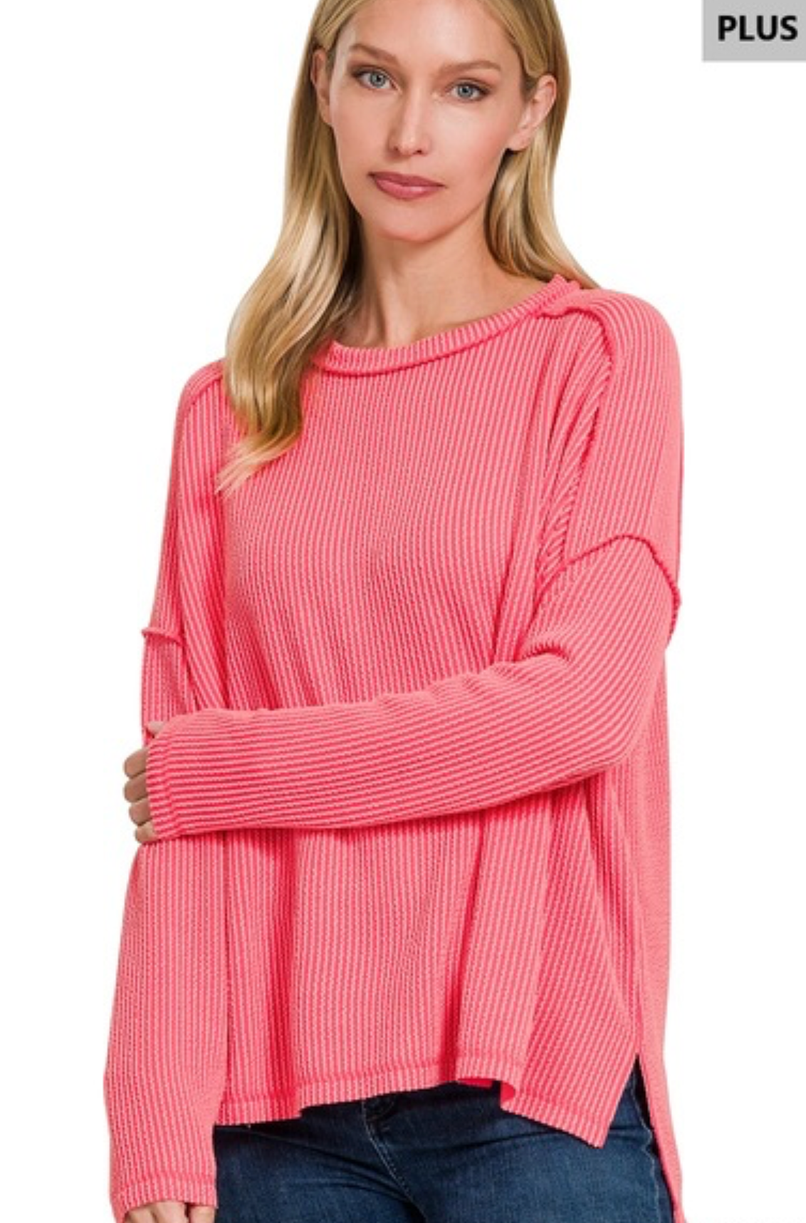 PLUS Raised Rib LS Top
