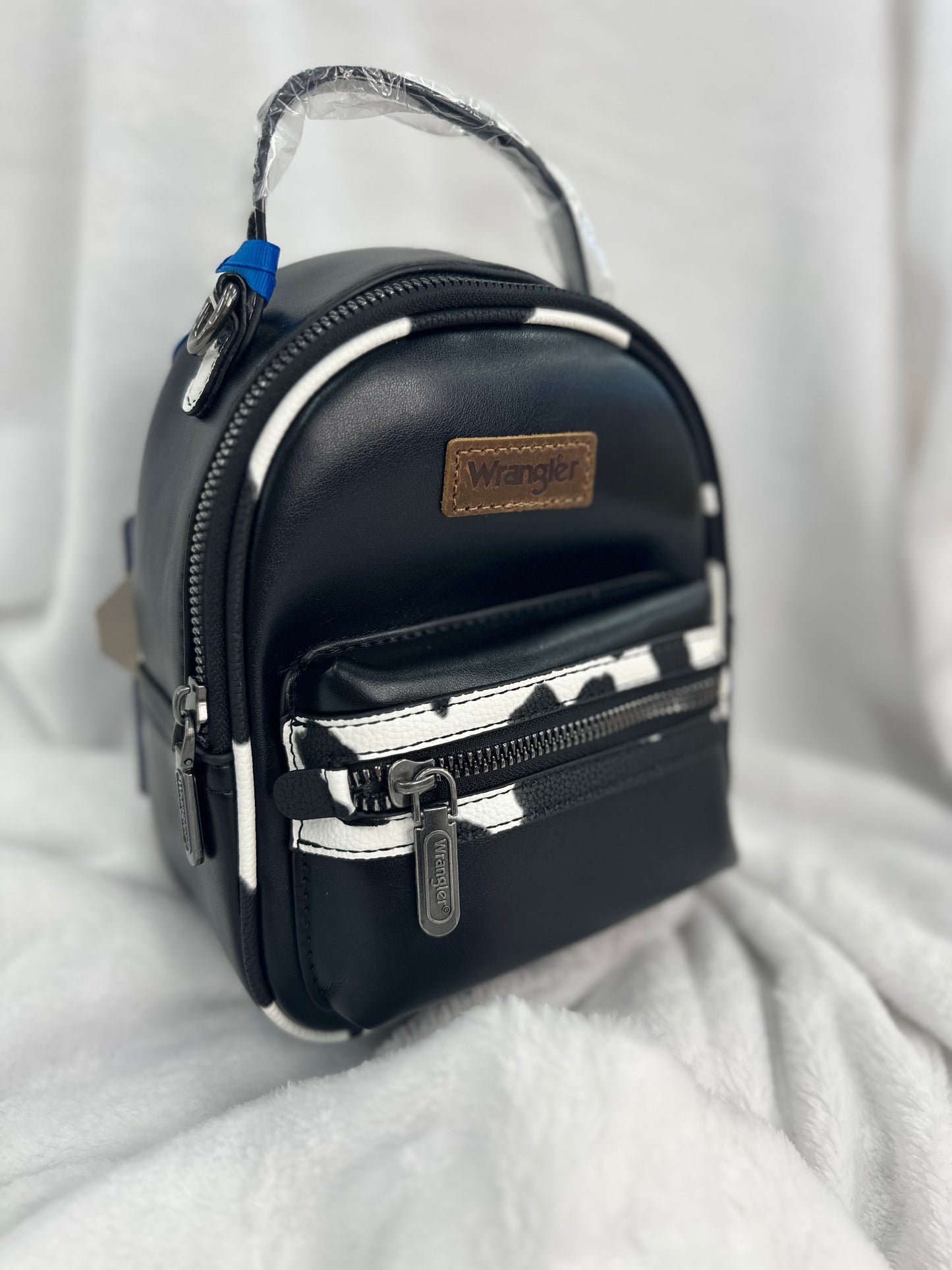 Wrangler Mini Black Cowprint Backpack